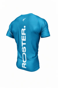 Rashguard ROSTER Celeste — vista trasera