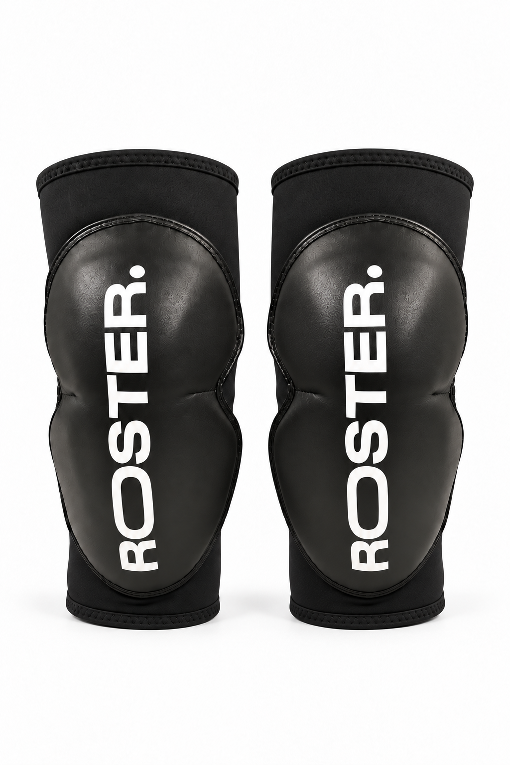 Rodilleras ROSTER negras de piel - vista frontal