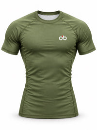 Rashguard Dani Bárez verde — frontal