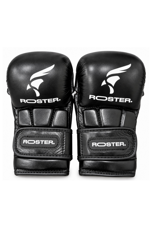 Guantillas MMA ROOSTER SIGNATURE negras — vista frontal